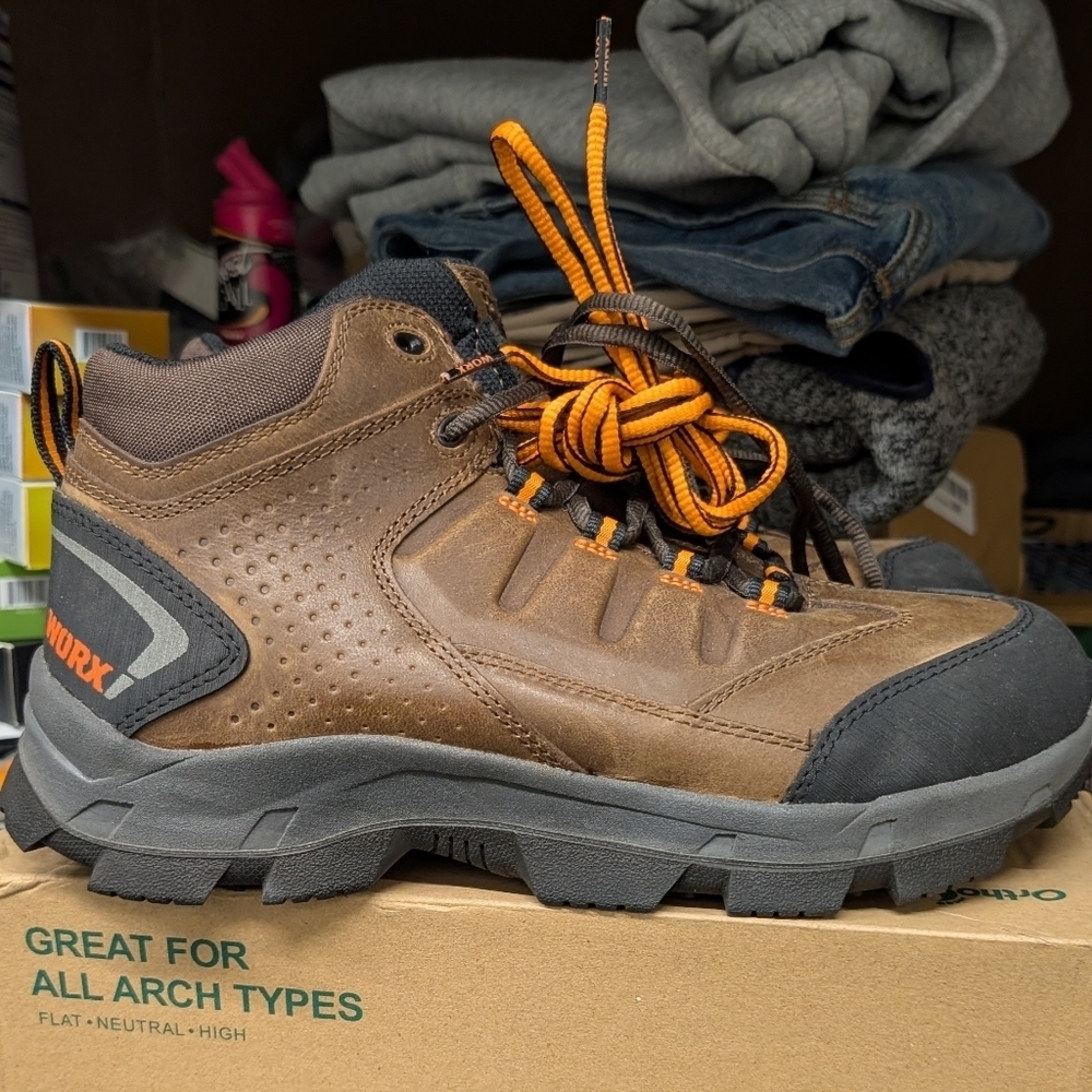 Women's Brown WORX Red Wing Boots Size 11